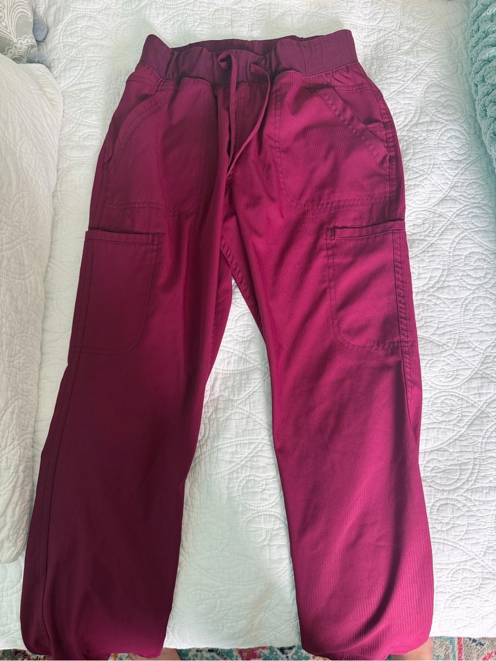 Elle Women's Burgundy Drawstring Jogger Pants